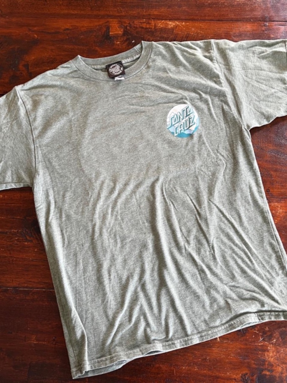 Santa Cruz Skateboards Green Scenic Dot Graphic T-Shirt Youth XL